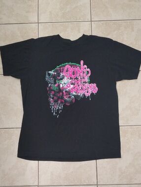 Guns N' Roses Clown Graffitti Black Shirt Unisex Size L
